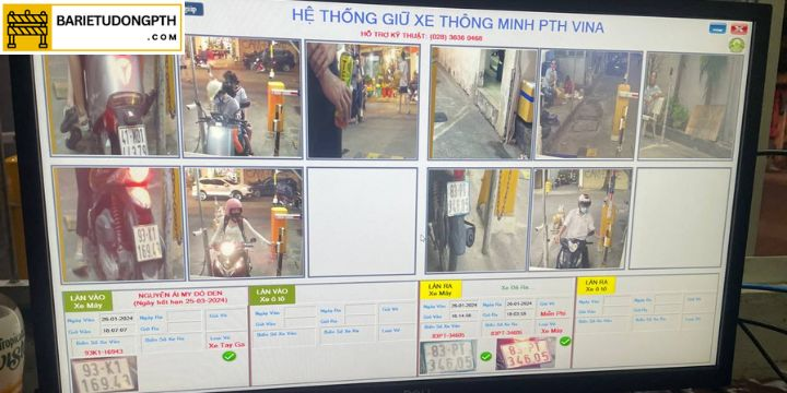 giao diện phần mềm quản lý xe pth