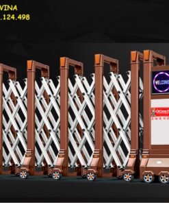 cổng xếp điện hợp kim nhôm