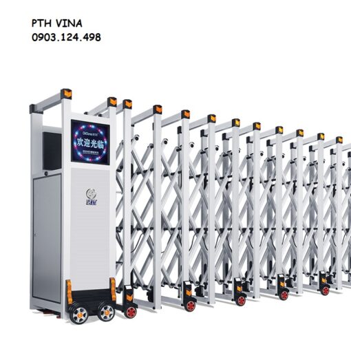 cổng xếp hợp kim nhôm