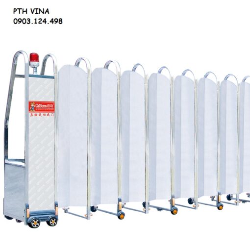 cổng xếp inox tự động