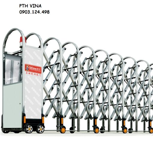 cổng xếp inox tự động