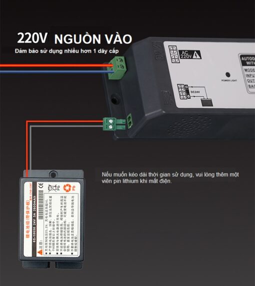 Bình lưu điện motor cửa tự động - Ảnh 3