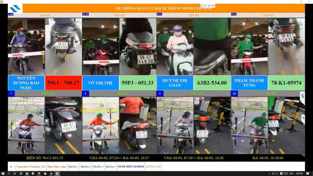 phần mềm quản lý xe ra vào