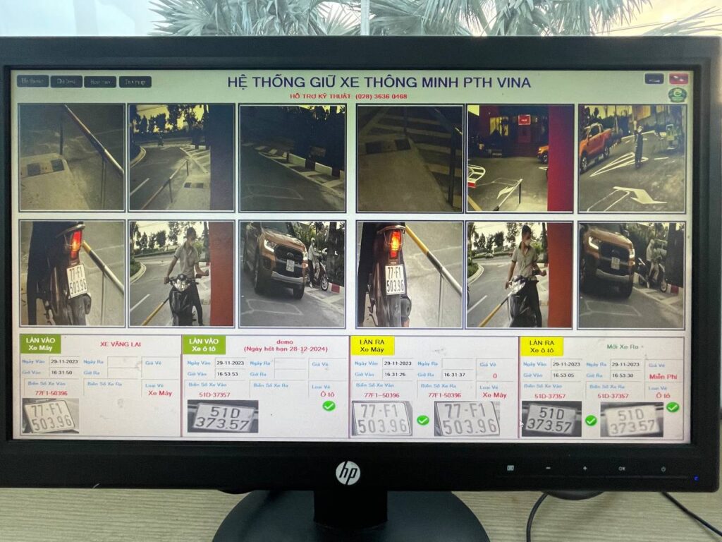 quản lý dữ liệu xe ra vào dễ dàng