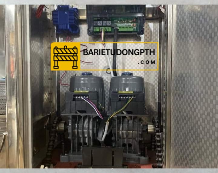 Ứng dụng motor cổng xếp không ray