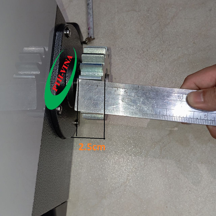 Chiều rộng bước răng motor yh