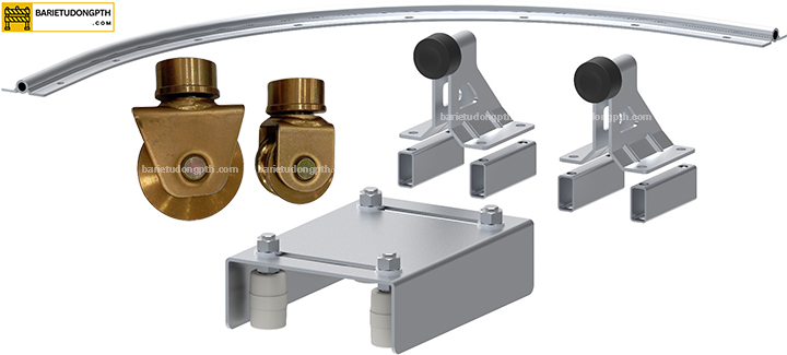 danh sách phụ kiện lắp cổng lùa cong