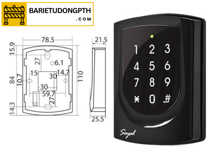 kích thước đầu đọc soyal