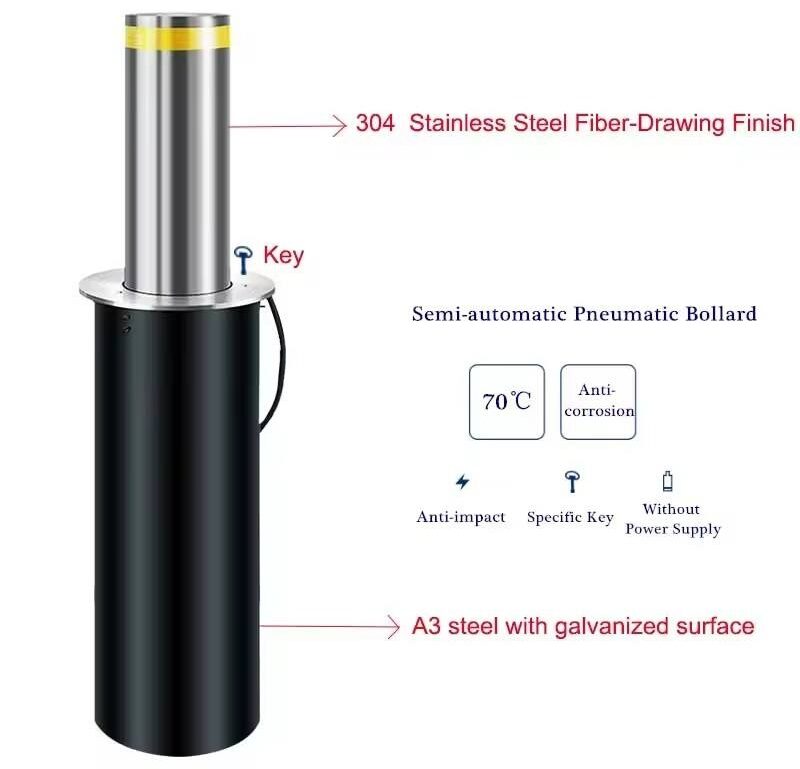 thông số trụ bollard bán tự động