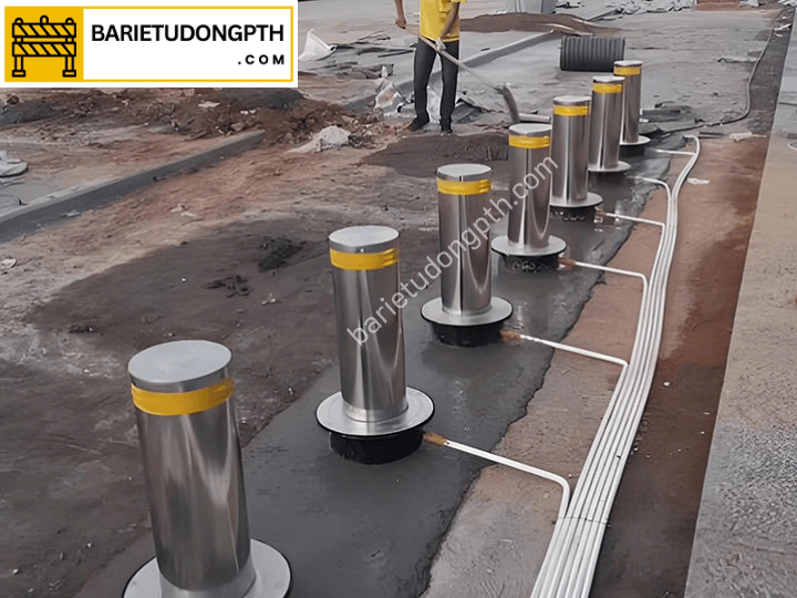 Đơn vị lắp barie tự động tại Quảng Ngãi 6 lắp bolalrd chắn xe tại quảng ngãi