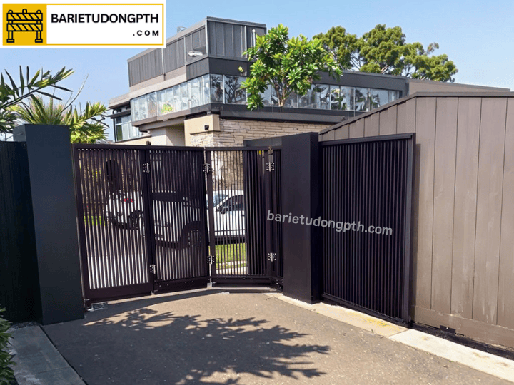 Lắp cổng trượt cung tròn tự động giá rẻ 1 cổng trượt cung tròn tự động