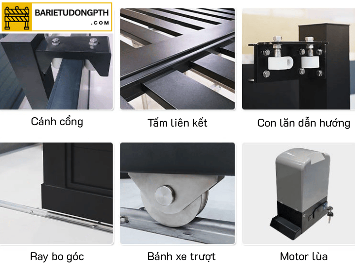 Lắp cổng trượt cung tròn tự động giá rẻ 7 cấu tạo cổng trượt cung tròn