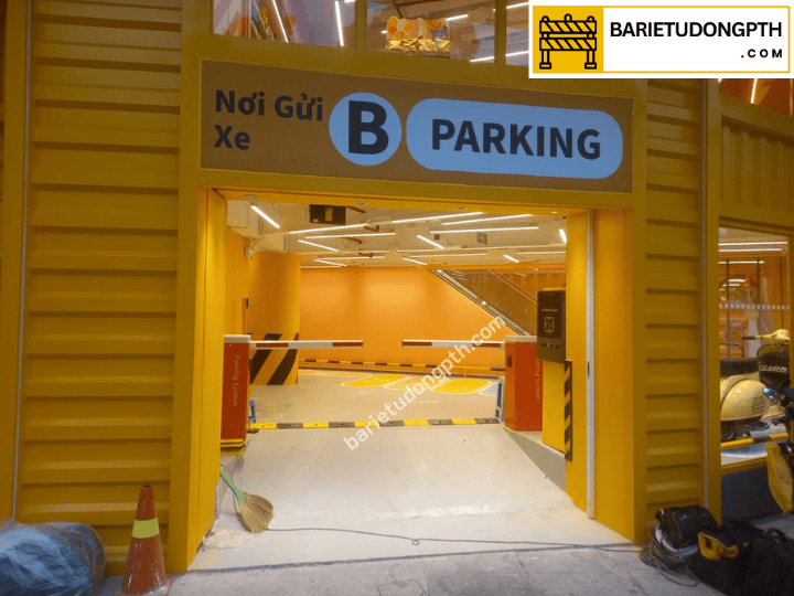 Dự án lắp đặt hệ thống giữ xe 2 làn tại Quận 1 - TPHCM 7 lối vào bãi gửi xe B