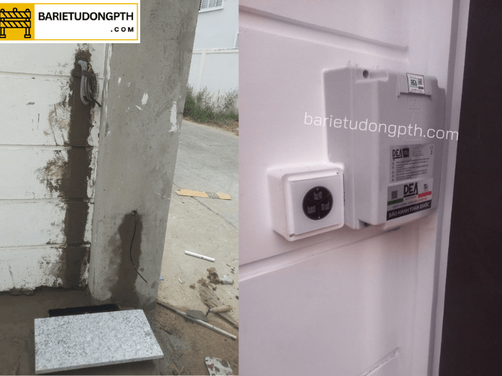Lắp motor âm sàn DEA cho cổng mở 2 cánh tại Vũng Tàu 9 công tắc điều khiển qua điện thoại