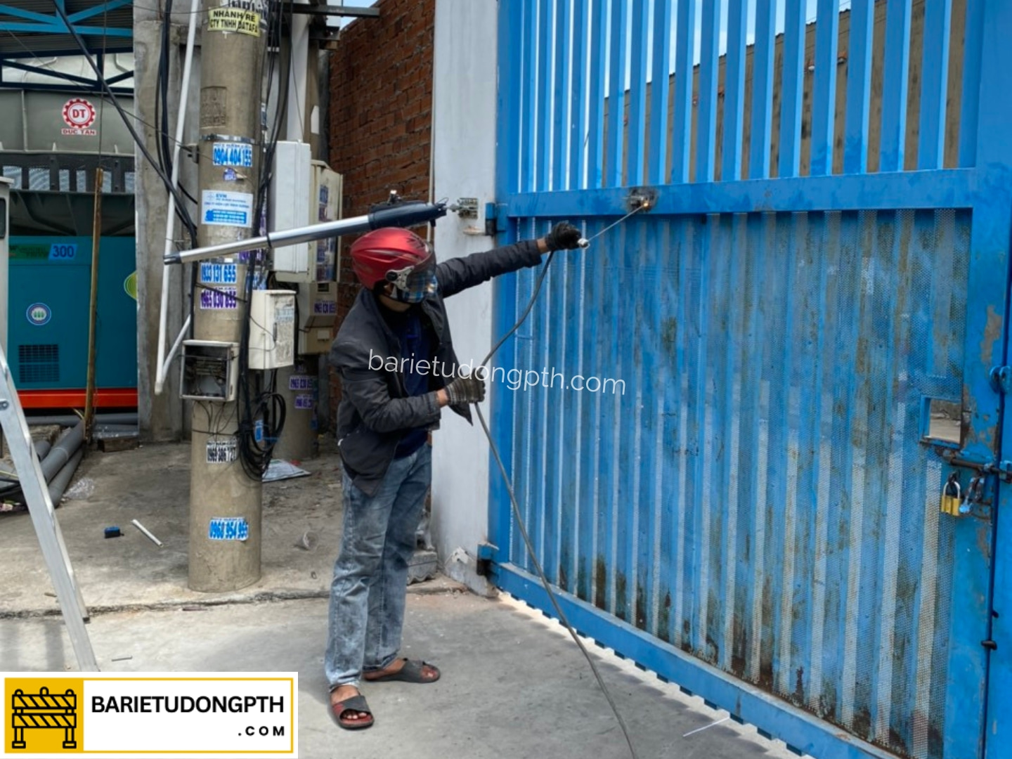 Lắp bộ motor tay đòn cho công ty Datafa 3 lắp motor tay đòn GA cho công ty