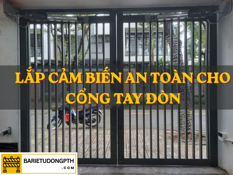 Hướng dẫn đấu nối cảm biến an toàn cổng tự động 4 lắp cảm biến an toàn cho cổng tay đòn