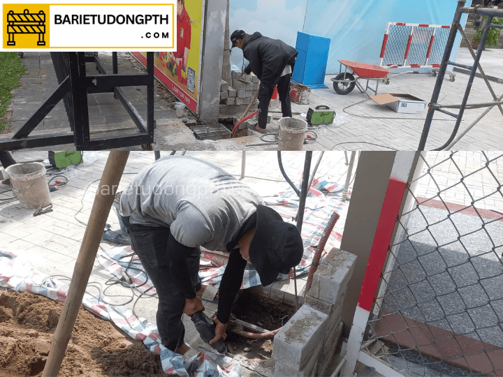 Cách lắp đặt motor cổng âm sàn chi tiết từng bước 6 thi công phần móng lắp motor âm sàn