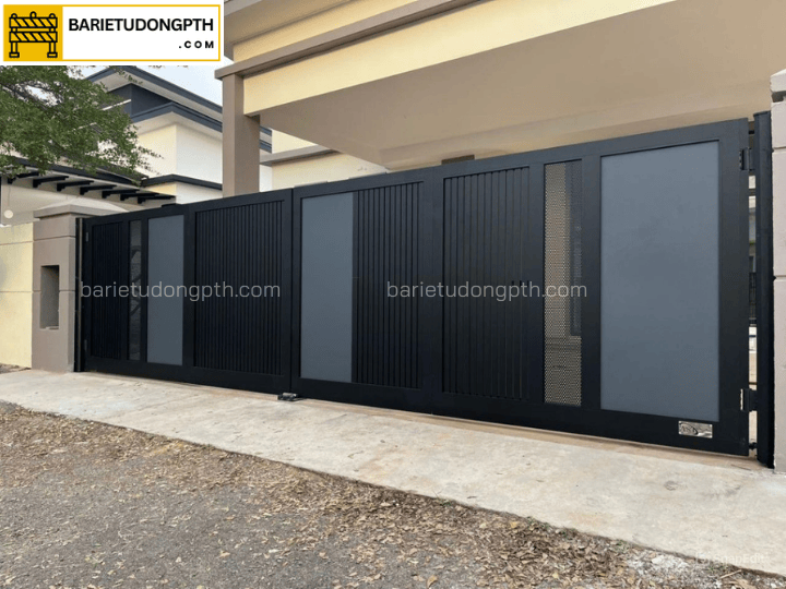 Mẫu cổng tự động gấp 6 cánh tối ưu không gian 2 lợi ích khi lắp cổng gấp 6 cánh tự động