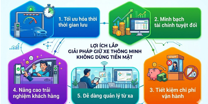 Giải pháp giữ xe thông minh thanh toán online 3 Lợi ích khi chuyển sang giải pháp giữ xe không dùng tiền mặt