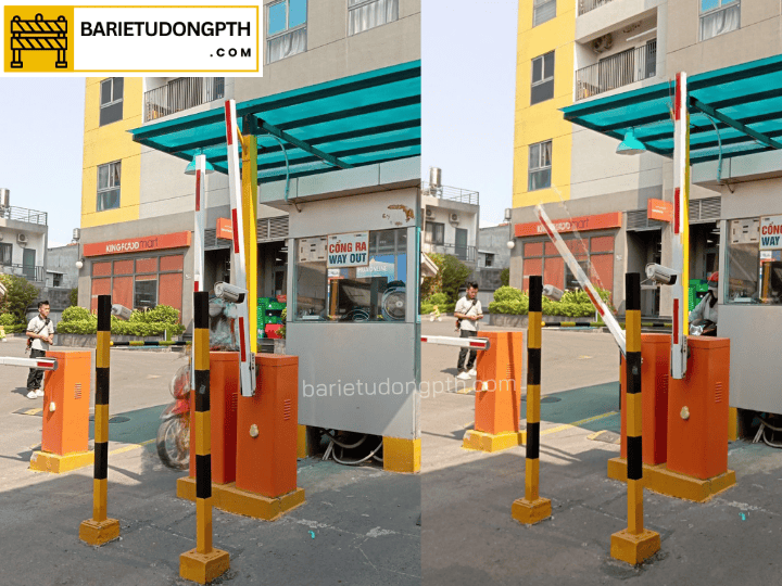 Dự án lắp hệ thống giữ xe cho chung cư Bcons Garden 10 thanh chắn kiểm soát làn xe
