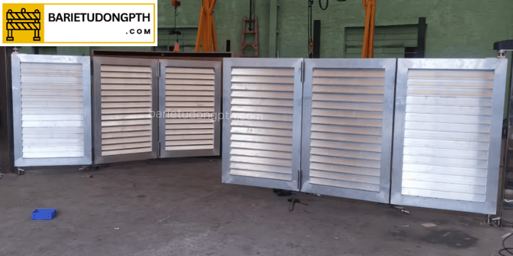 Mẫu cổng tự động gấp 6 cánh tối ưu không gian 6 kỹ thuật lắp cổng 6 cánh xếp gấp